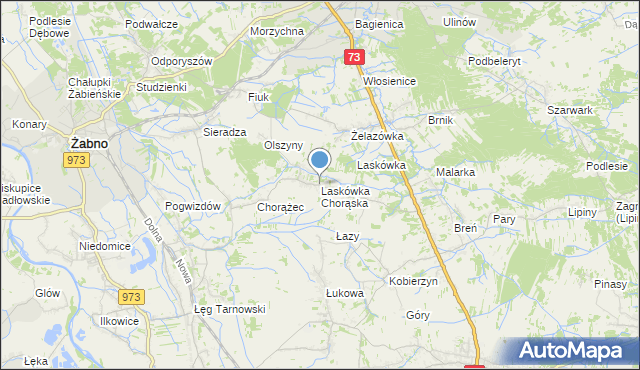 mapa Laskówka Chorąska, Laskówka Chorąska na mapie Targeo